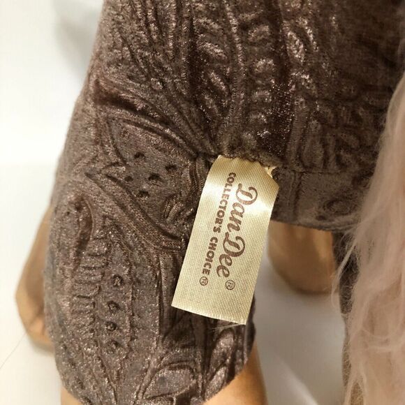 Dan Dee Rose Gold Unicorn Champagne Damask Plush 18” Stuffed Animal Toy Velvet - Picture 9 of 12